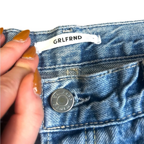 Grlfrnd Tatum Crop Jeans in Late Night Raw Hem Mid Rise Revolve size 29 - Picture 7 of 13